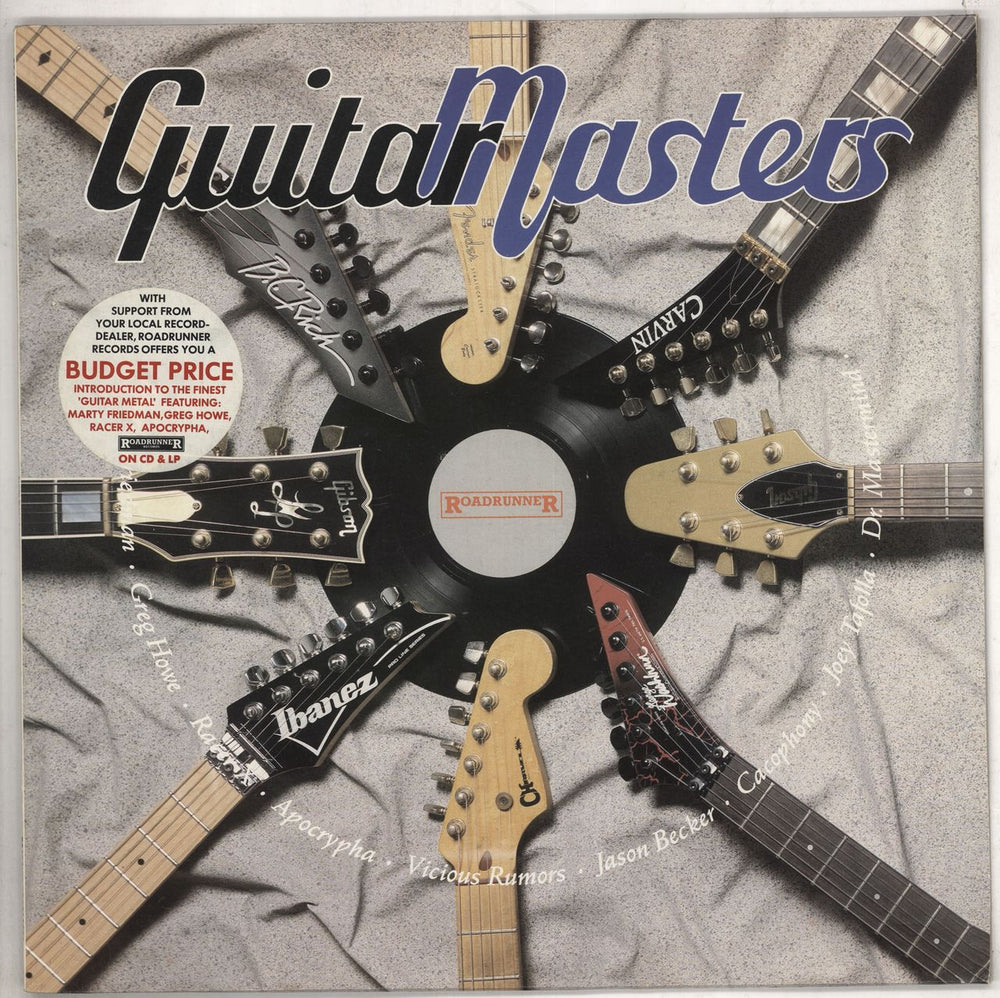 Various-Rock & Metal Guitar Masters - Stickered Dutch vinyl LP album (LP record) RR9483-1