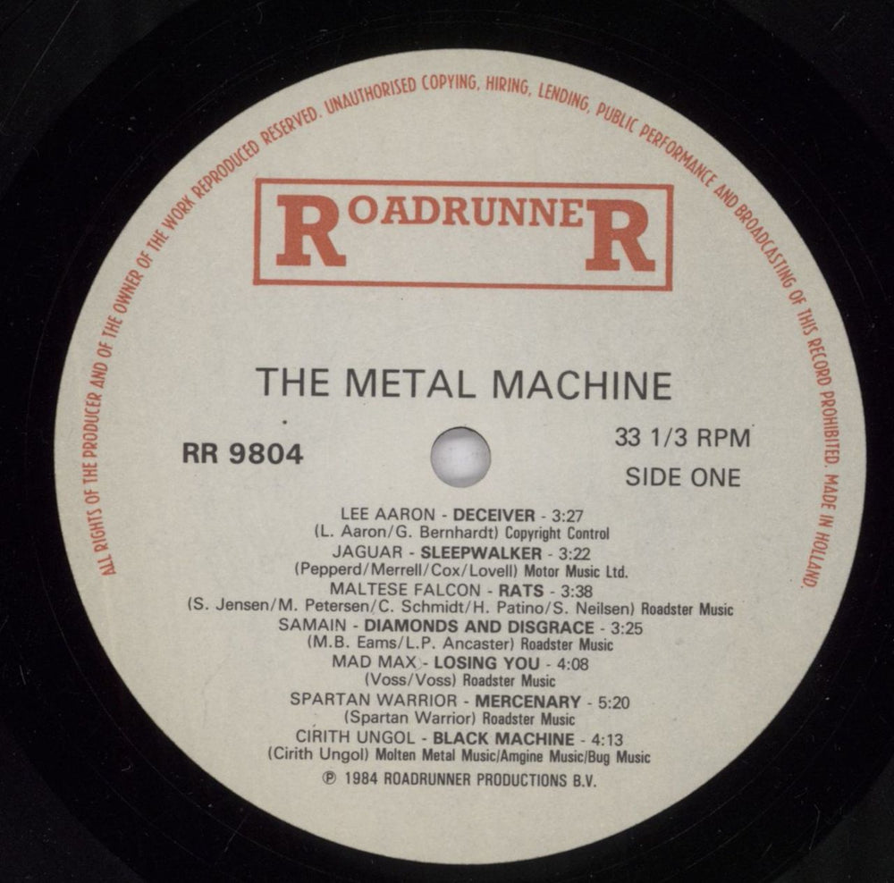 Various-Rock & Metal The Metal Machine Dutch vinyl LP album (LP record) RVALPTH830914