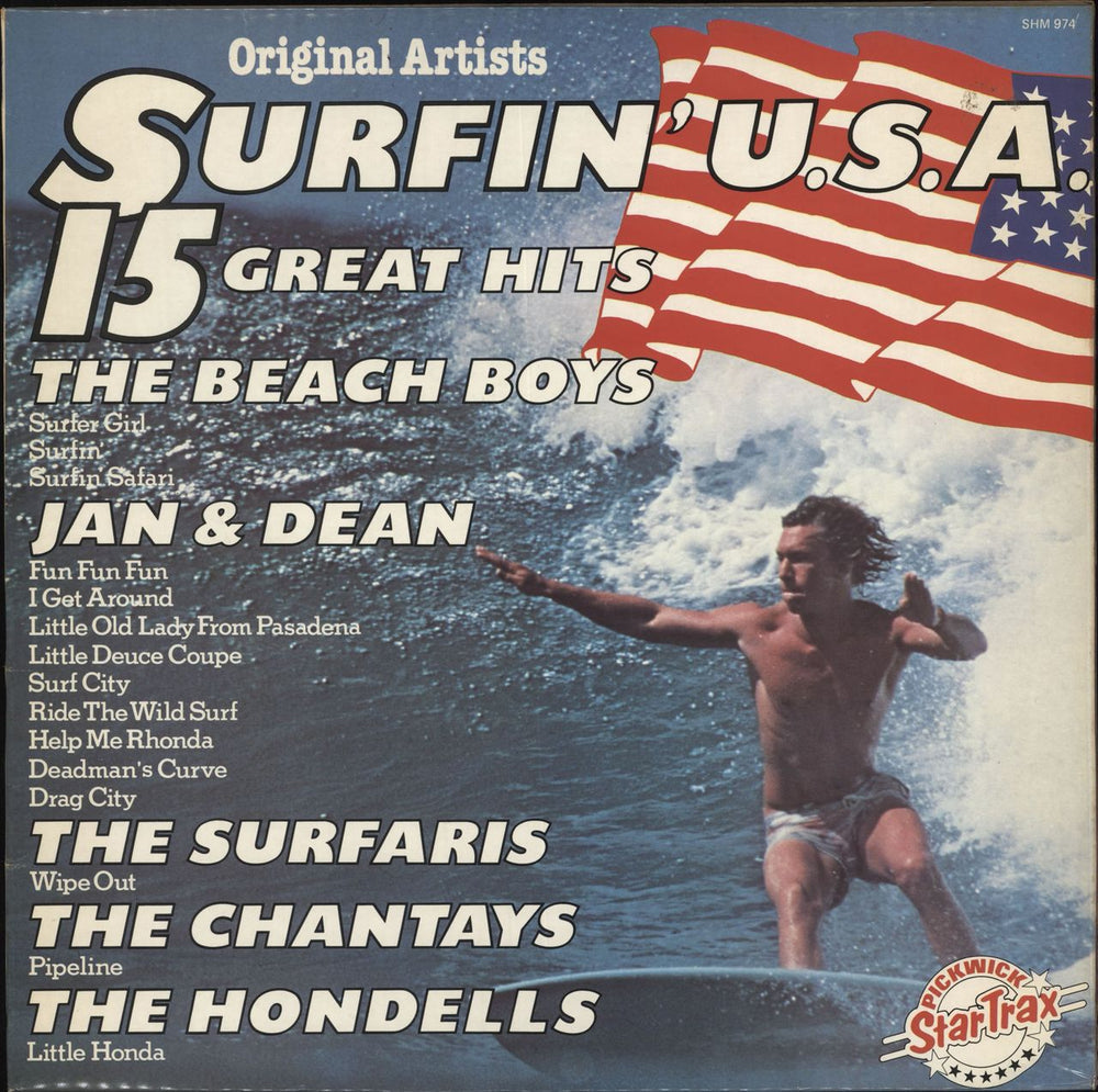 Various-Surf & Instrumental Surfin' USA UK vinyl LP album (LP record) SHM974