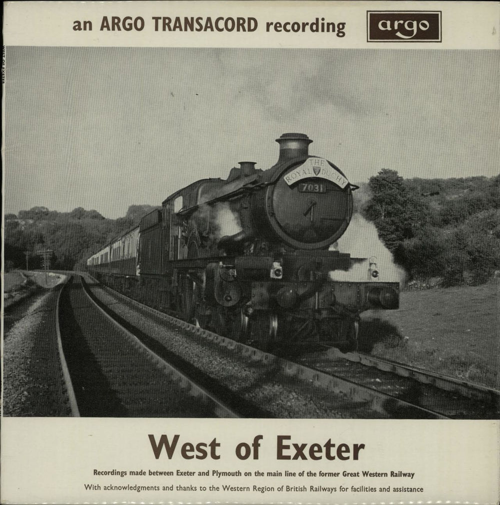 Various-Trains West Of Exeter UK vinyl LP album (LP record) TR104