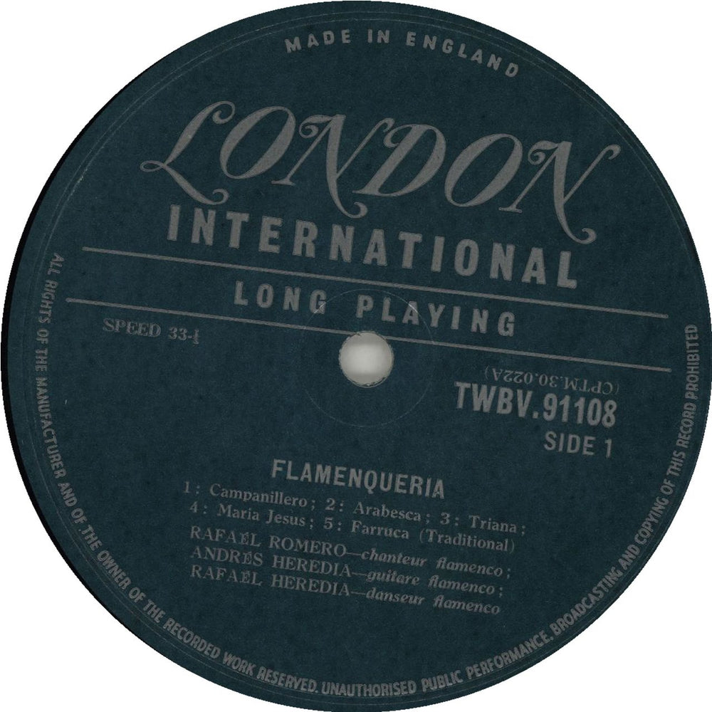 Various-World Music Flamenqueria French vinyl LP album (LP record)