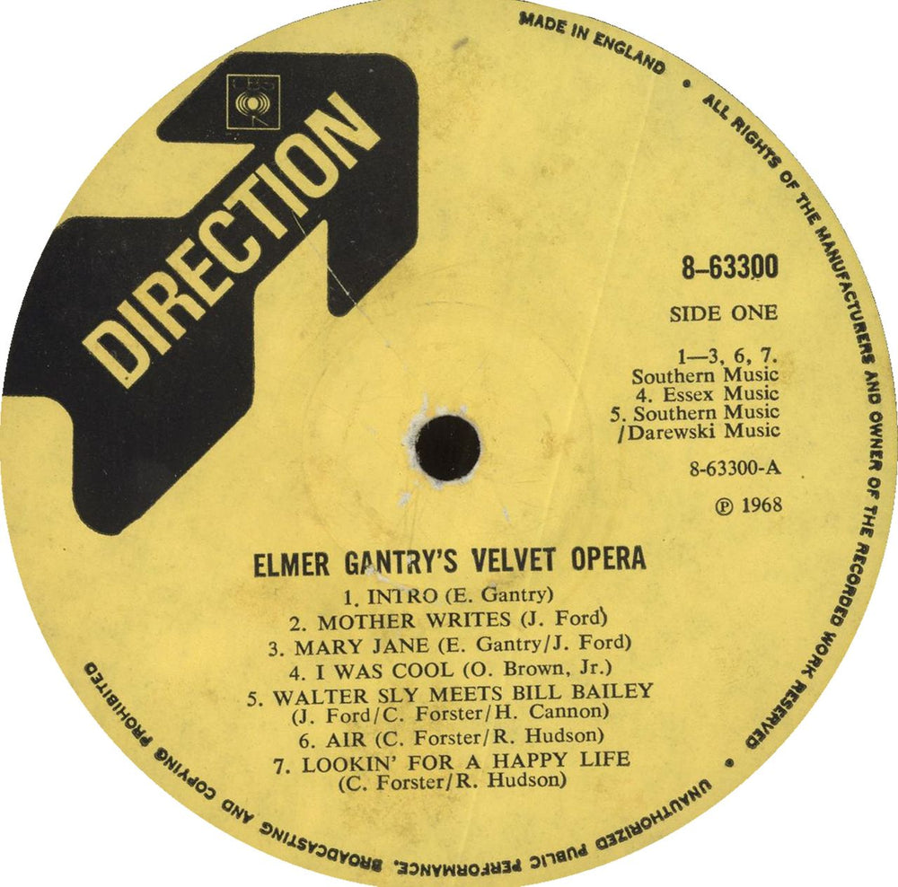 Velvet Opera Elmer Gantry's Velvet Opera - 1st UK vinyl LP album (LP record) VOPLPEL596827