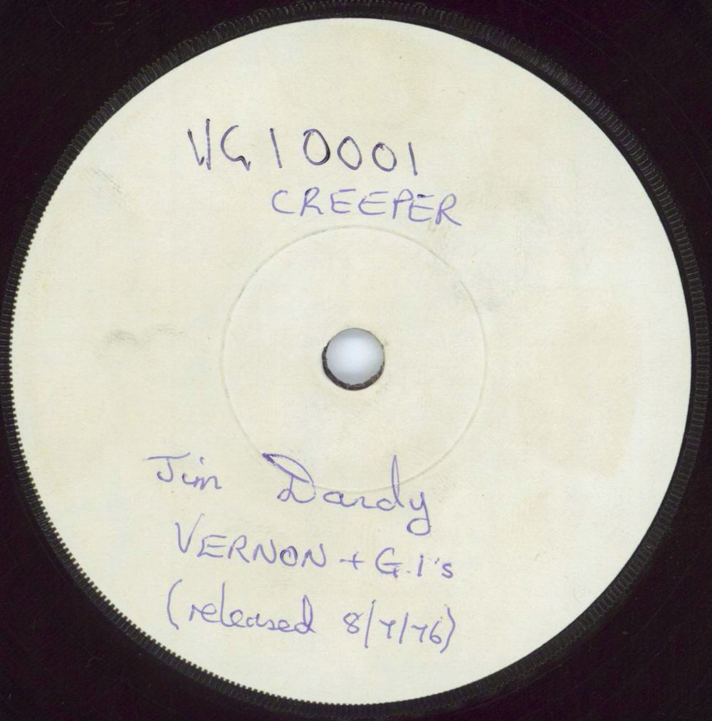 Vernon And The G.I's G.I. Bop - Test Pressing UK 7" vinyl single (7 inch record / 45)