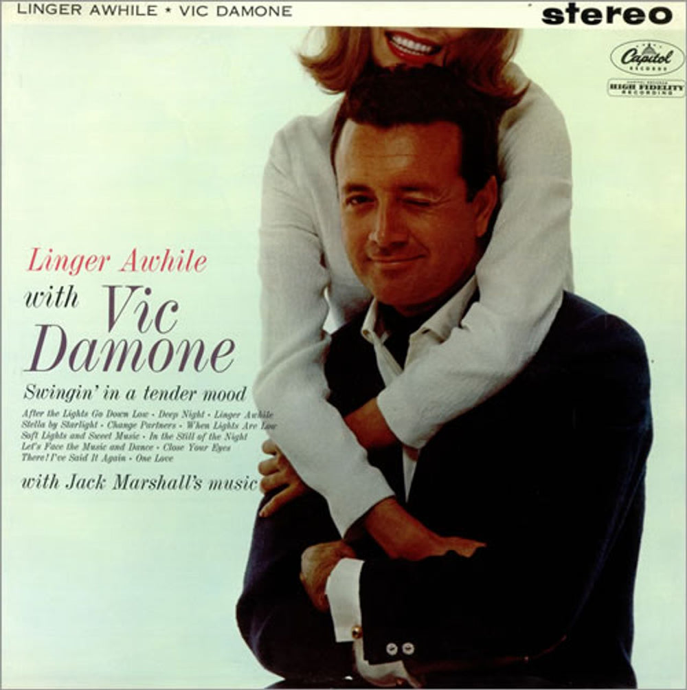 Vic Damone Linger Awhile UK vinyl LP album (LP record) ST1646