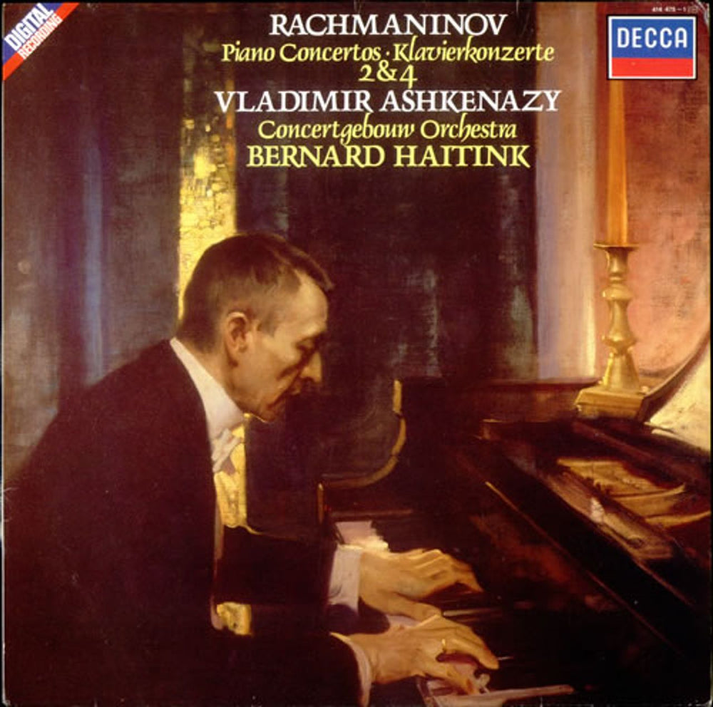 Vladimir Ashkenazy Rachmaninov: Piano Concertos 2 & 4 UK vinyl LP album (LP record) 414475-1