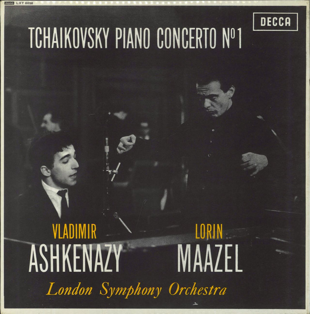 Vladimir Ashkenazy Tchaikovsky: Piano Concerto No. 1 UK vinyl LP album (LP record) LXT6058