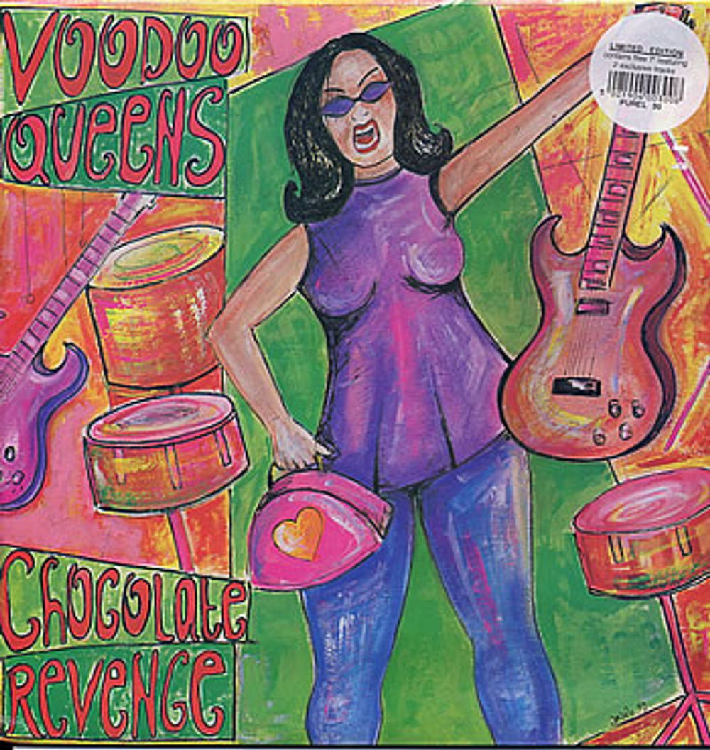 VODOO QUEENS Chocolate Revenge LP + 7" UK vinyl LP album (LP record) PUREL30