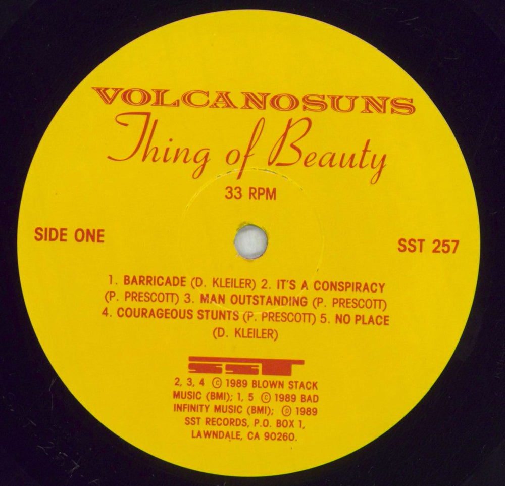 Volcano Suns Thing Of Beauty US 2-LP vinyl record set (Double LP Album) VO42LTH829000