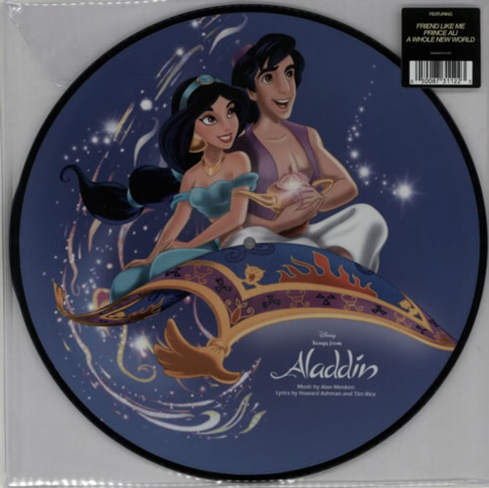 Walt Disney Aladdin - 180gm UK picture disc LP (vinyl picture disc album) 0050087311223