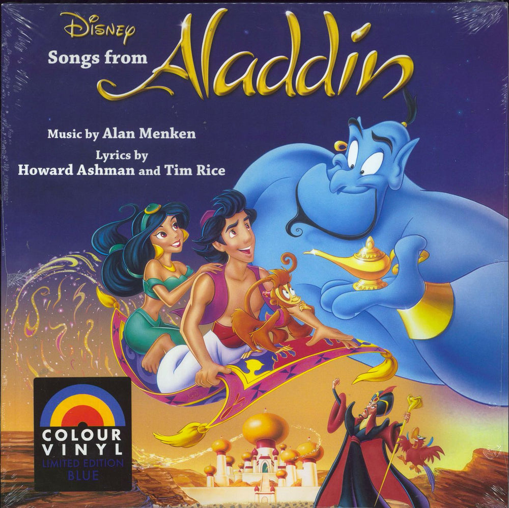 Walt Disney Songs From Aladdin - Blue Vinyl - Sealed UK vinyl LP album (LP record) 0050087403256