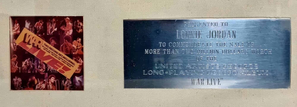 War War Live - RIAA Double Platinum Award US award disc W-RAWWA491566
