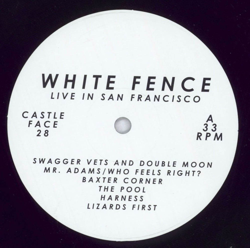 White Fence Live In San Francisco US vinyl LP album (LP record) YK9LPLI827529