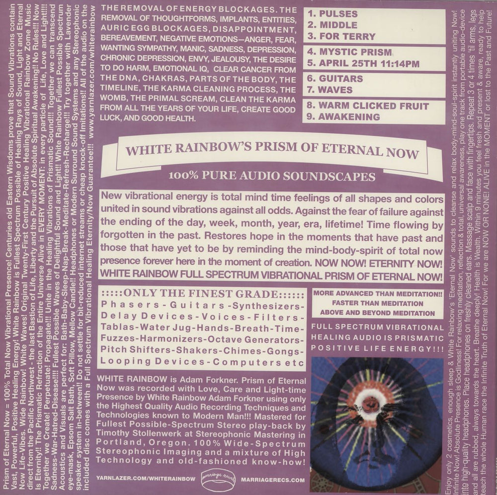 White Rainbow Prism Of Eternal Now US 2-LP vinyl record set (Double LP Album)