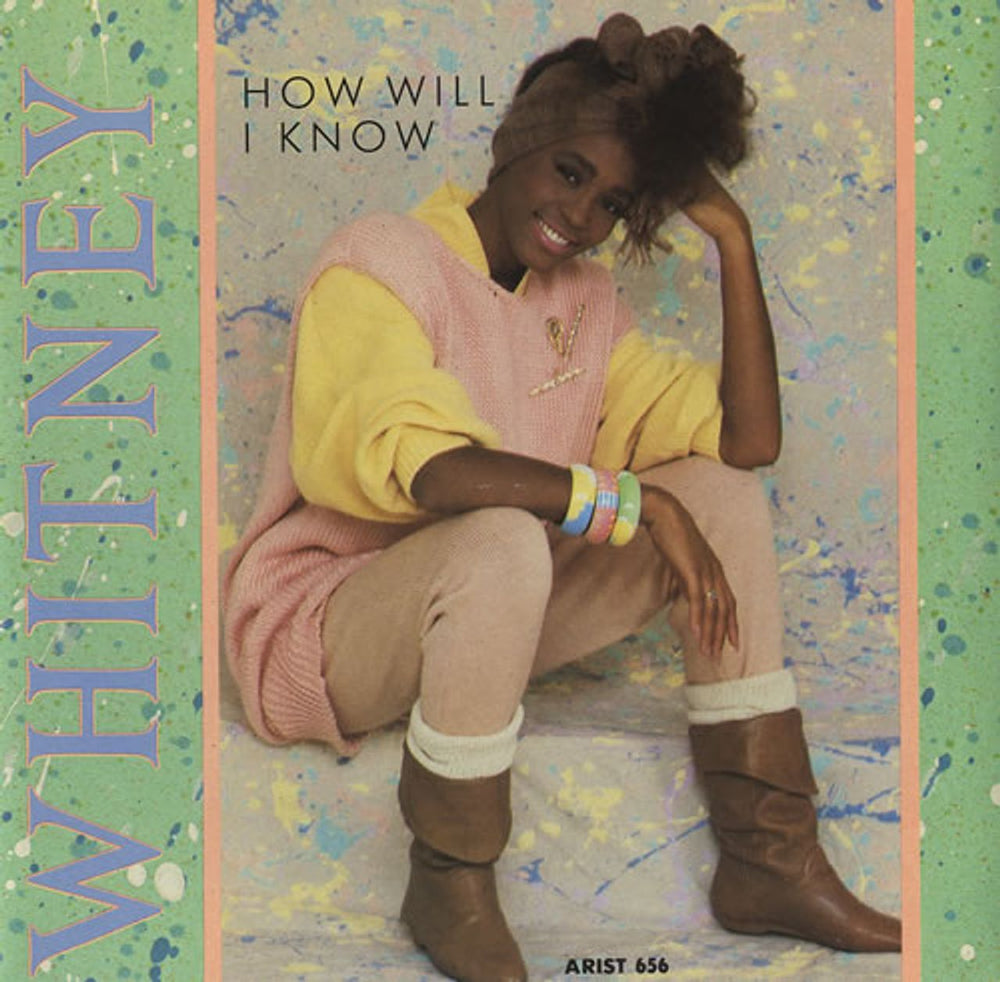 Whitney Houston How Will I Know - paper label UK 7" vinyl single (7 inch record / 45) ARIST656