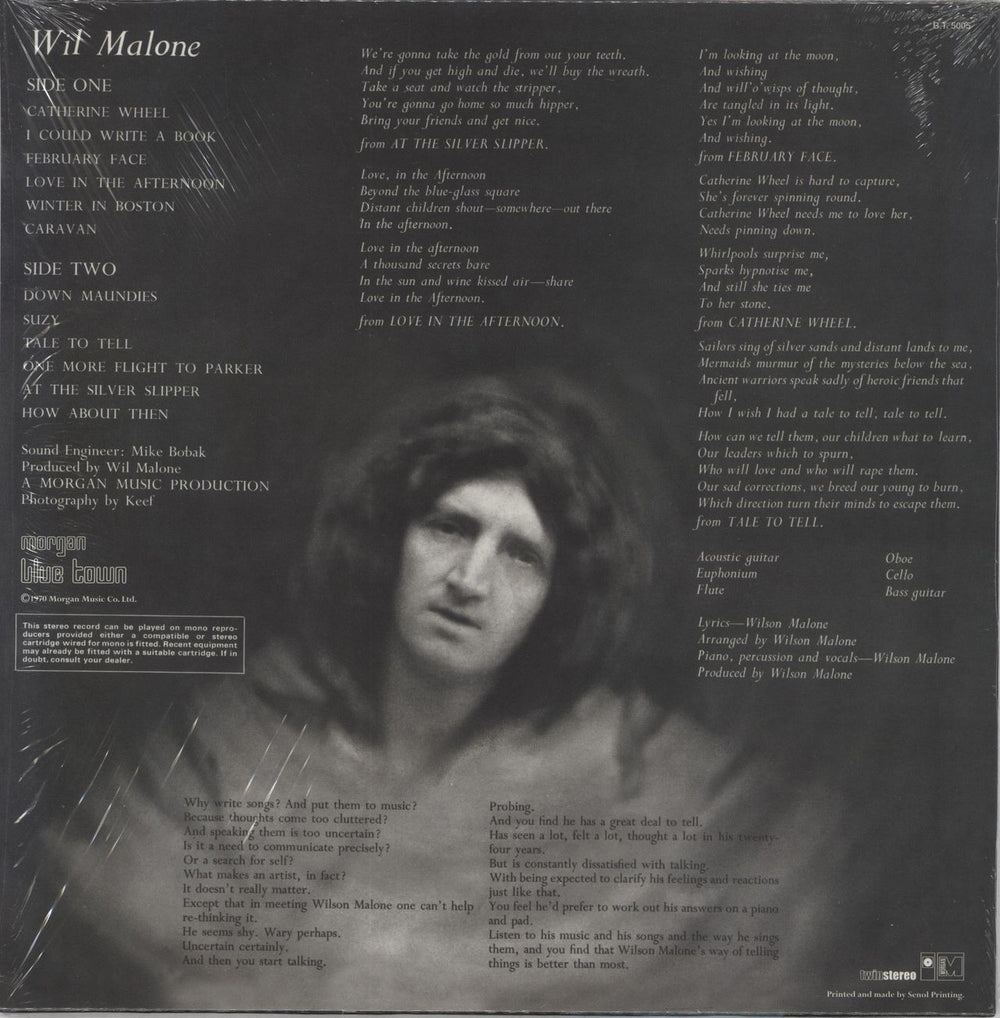 Wil Malone Wil Malone UK vinyl LP album (LP record)