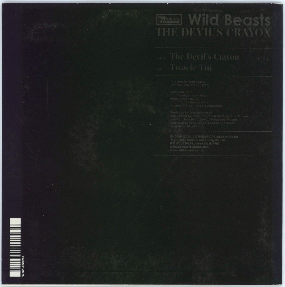 Wild Beasts The Devils Crayon UK 7" vinyl single (7 inch record / 45) 5034202129875