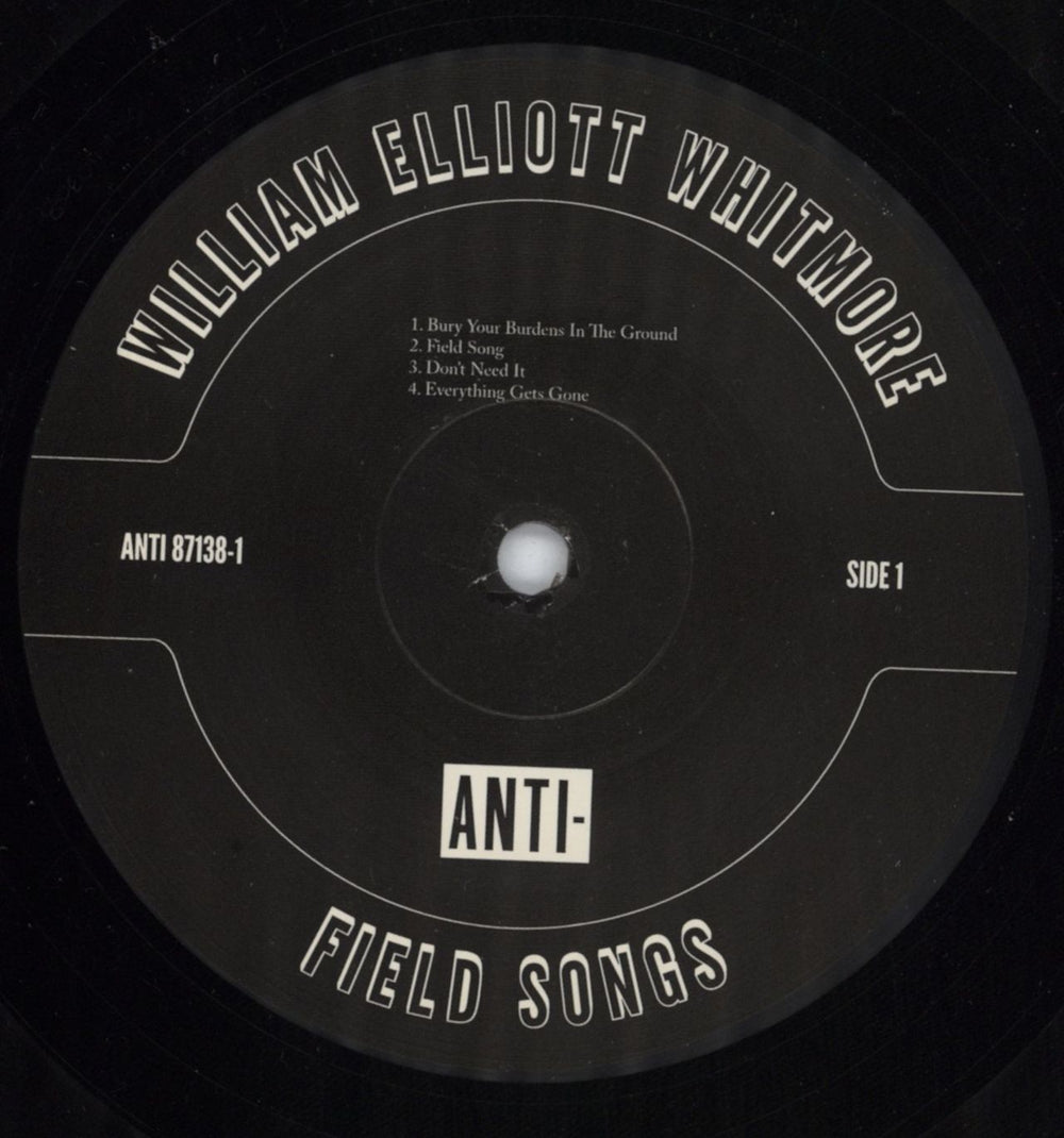 William Elliott Whitmore Field Songs US vinyl LP album (LP record) WJ7LPFI802378