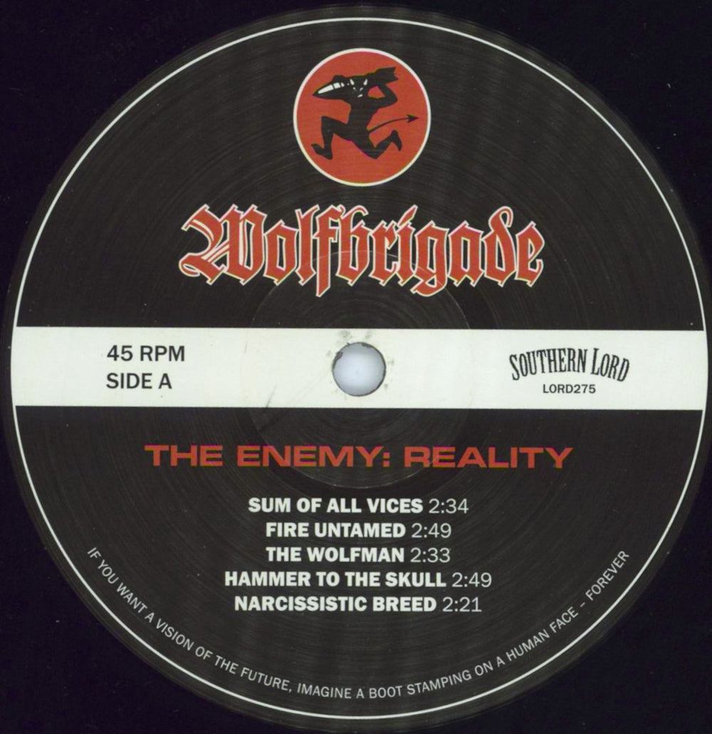 Wolfbrigade The Enemy: Reality US Promo vinyl LP album (LP record) 5OLLPTH803510