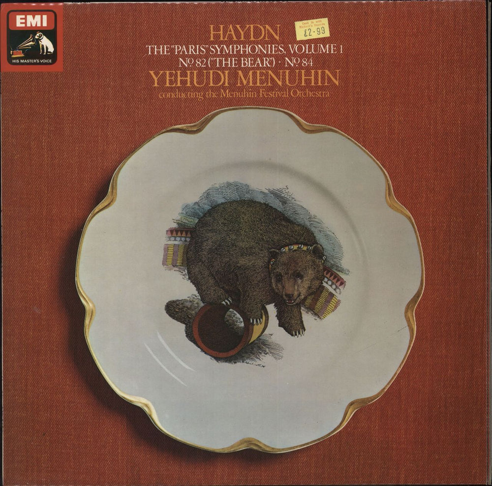 Yehudi Menuhin Haydn: The "Paris" Symphonies, Volume 1: No. 82 ("The Bear") / No. 84 UK vinyl LP album (LP record) ASD3136