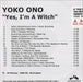 Yoko Ono Yes, I'm A Witch UK Promo CD-R acetate CDR ACETATE