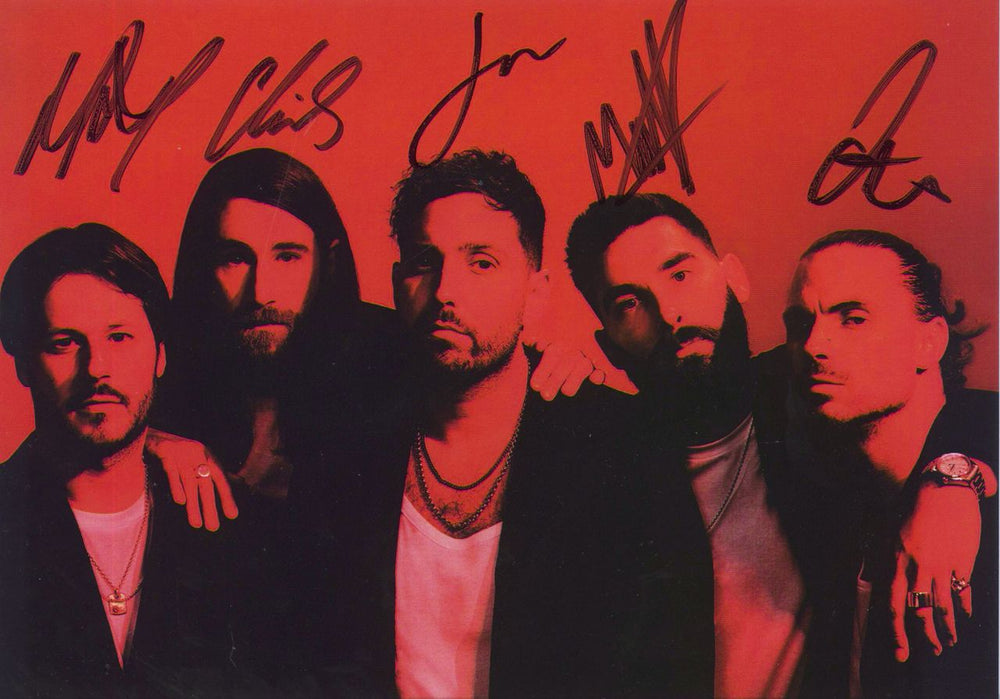 You Me At Six Truth Decay - Red Vinyl + Autographed Print UK vinyl LP album (LP record) YMILPTR816698