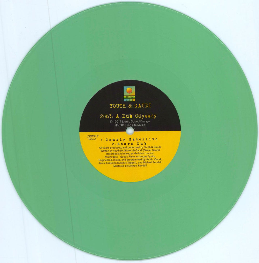 Youth 2063: A Dub Odyssey - Green Vinyl UK 10" vinyl single (10 inch record) LSD97LP