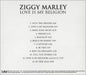 Ziggy Marley Love Is My Religion US CD-R acetate CDR ACETATE