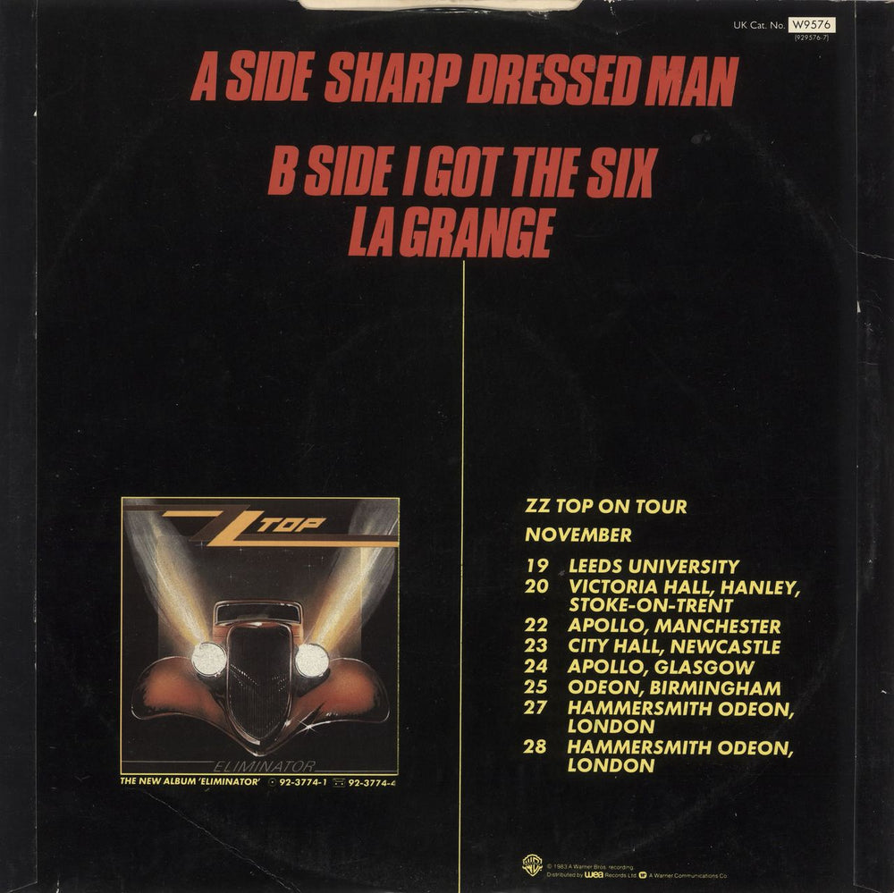 ZZ Top Sharp Dressed Man UK 12" vinyl single (12 inch record / Maxi-single)